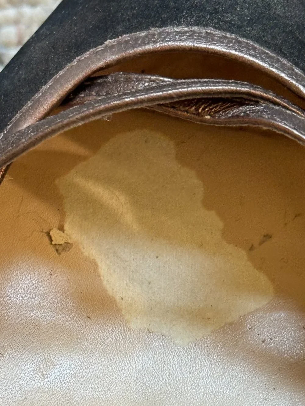 Talbots Bronze Flats Criss Cross Toe Sz 9.5 B
